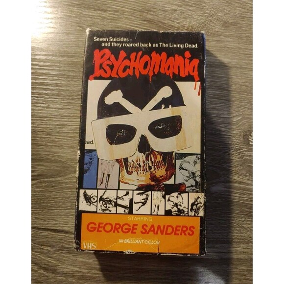 Psychomania VHS VCR Video Tape Used Movie George Sanders Horror Vintage 1985 - Picture 1 of 3